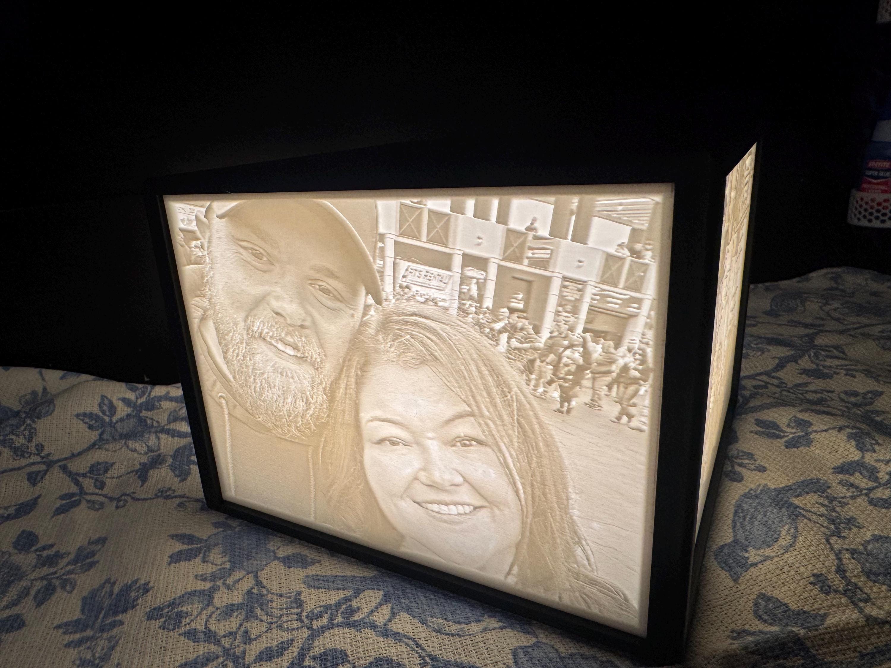 Custom Lithophane Lamp | Personalized Photo Night Light,  Gift