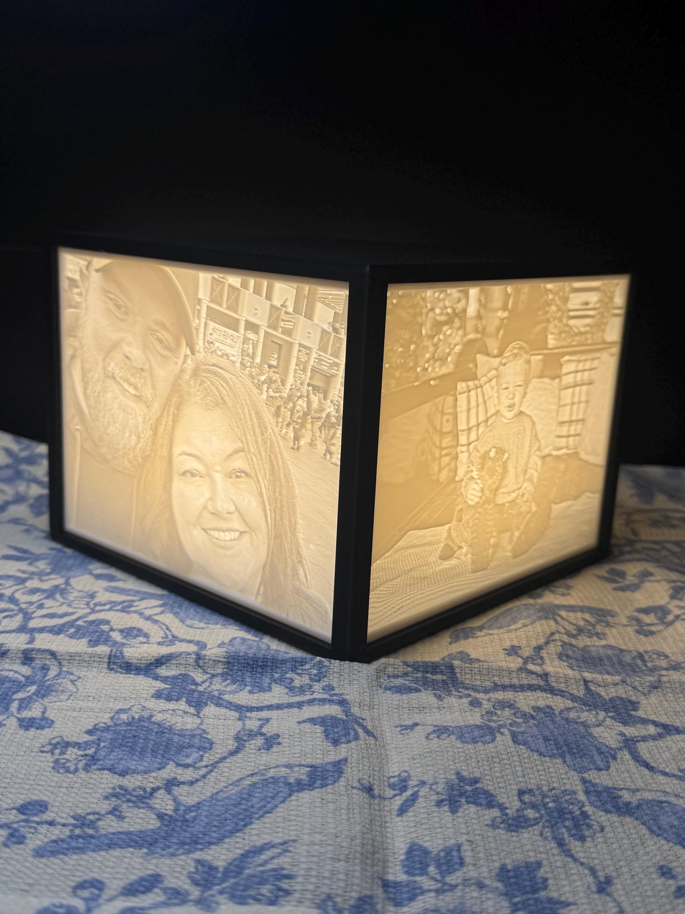 Custom Lithophane Lamp | Personalized Photo Night Light,  Gift