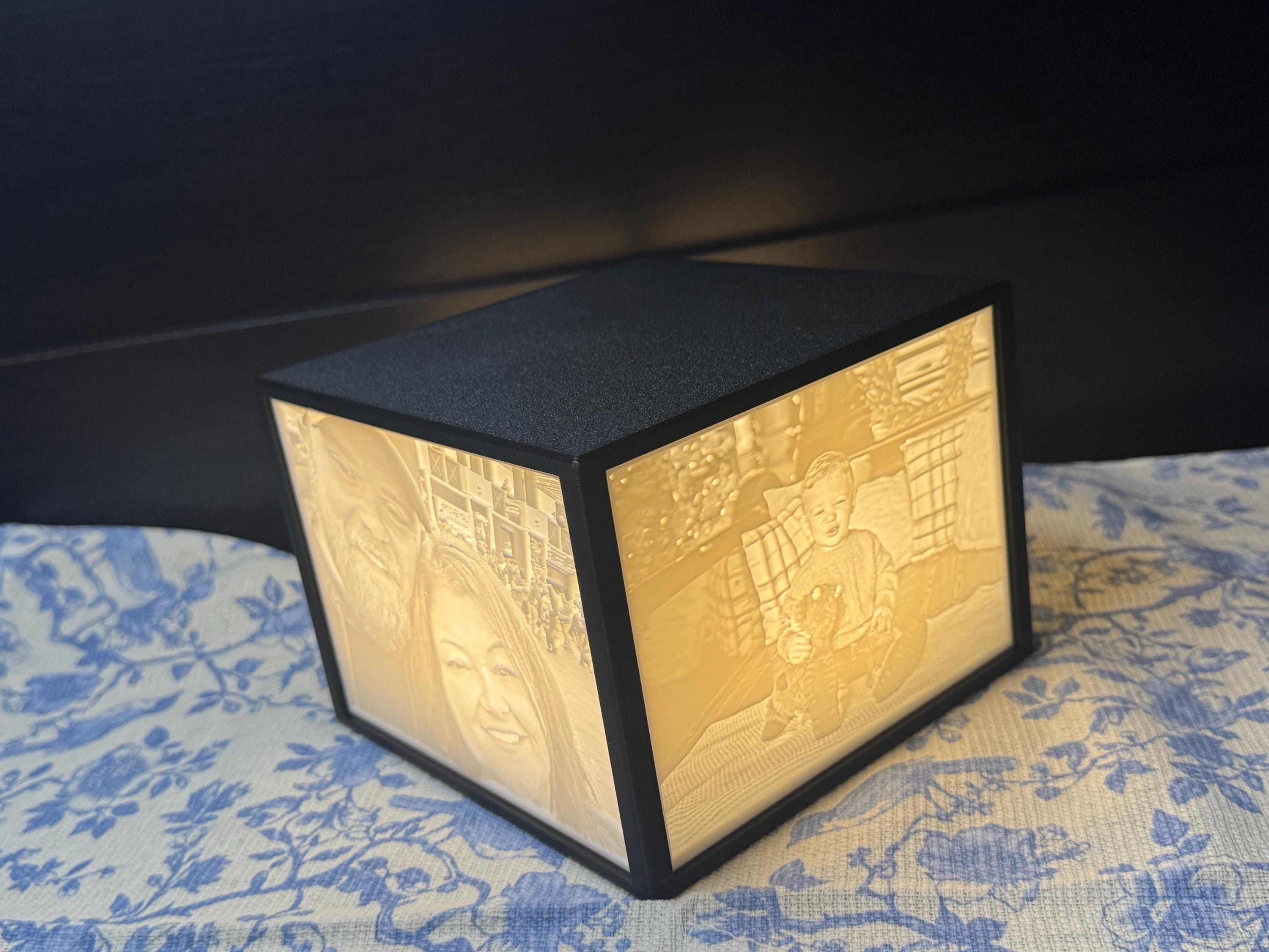 Custom Lithophane Lamp | Personalized Photo Night Light,  Gift