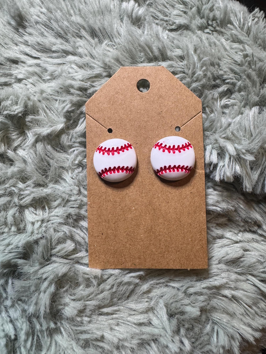 Baseball Stud Earrings, Minimalist Sports Jewelry, Game Day Accessory
