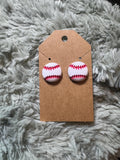 Baseball Stud Earrings, Minimalist Sports Jewelry, Game Day Accessory