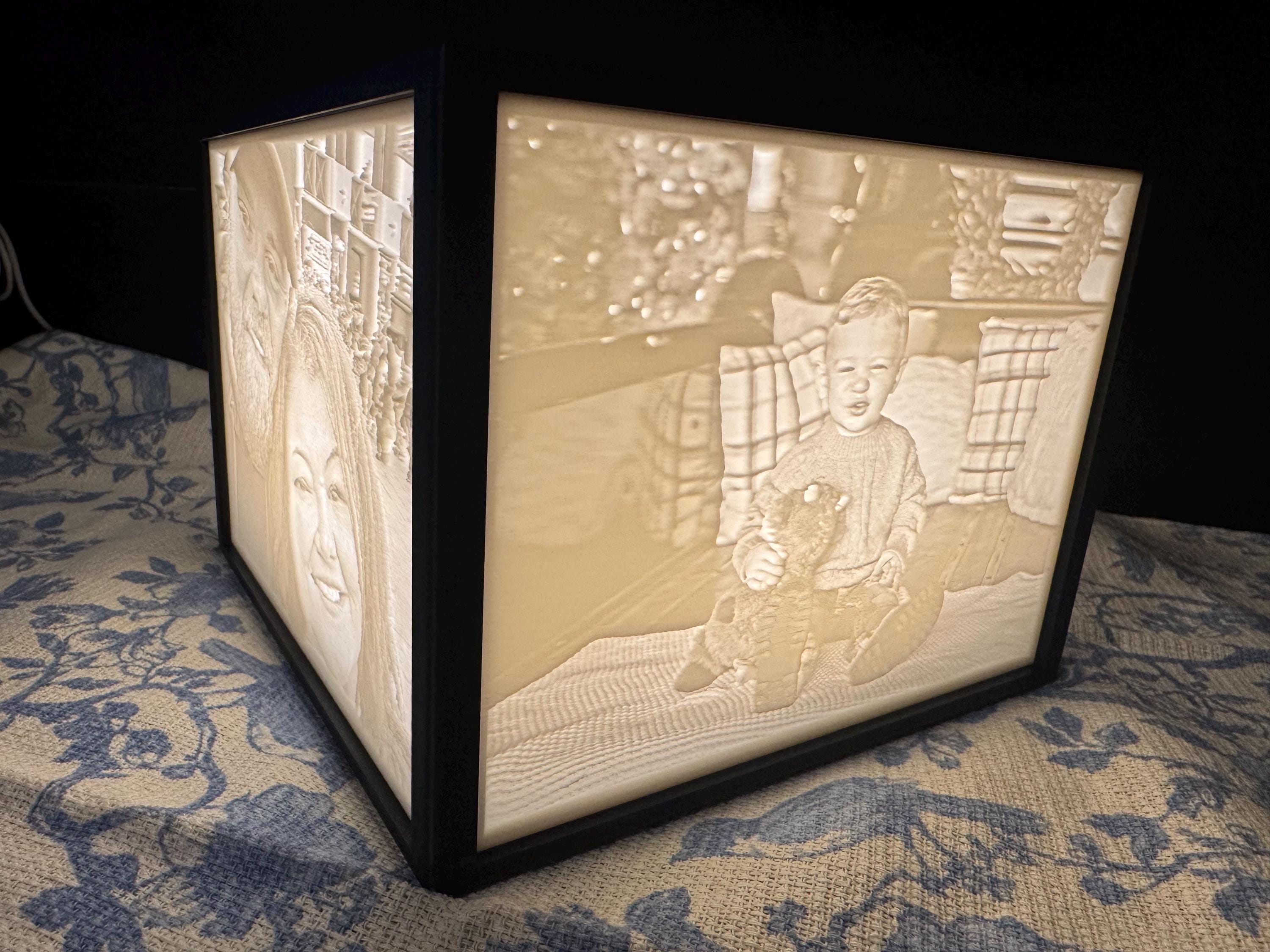 Custom Lithophane Lamp | Personalized Photo Night Light,  Gift